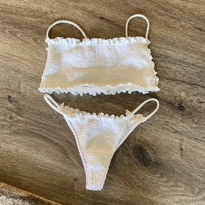 INDAH White Smocked Bikini